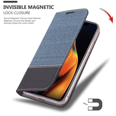 iPhone 13 MINI Suojakuori Lompakkokotelo (Sininen)
