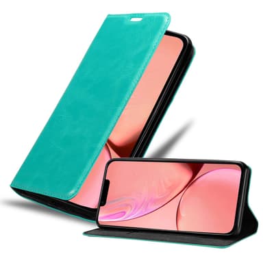 iPhone 13 MINI Suojakuori Lompakkokotelo (Turkoosi)