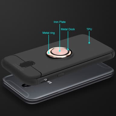 Samsung Galaxy J7 2017 Suojakuori Kotelo (Musta)