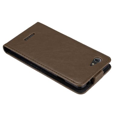 Sony Xperia E3 Suojakuori Lompakkokotelo (Ruskea)