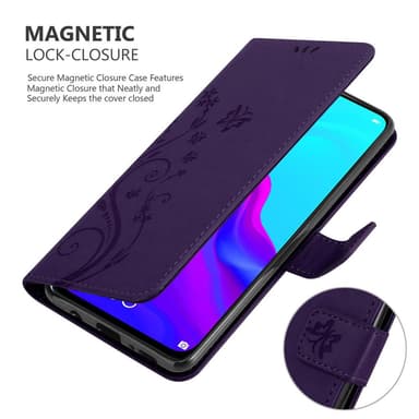 Huawei NOVA 4 Suojakuori Lompakkokotelo (Violetti)