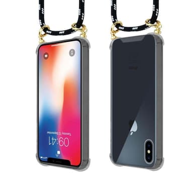 iPhone XS MAX Suojakuori Kotelo Ketju (Musta)