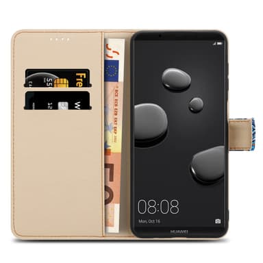 Huawei MATE 10 PRO Suojakuori Lompakkokotelo (Sininen)