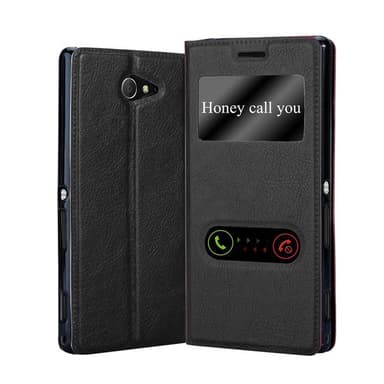 Lompakkokotelo Sony Xperia M2 / M2 AQUA Case (Musta)