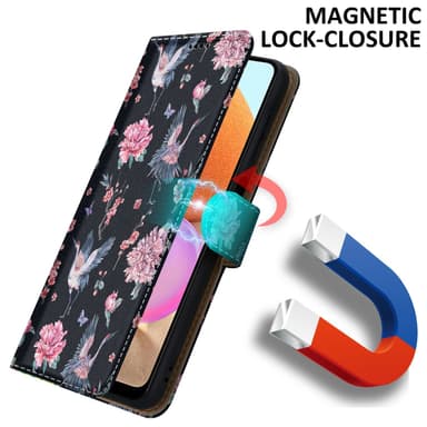 Samsung Galaxy A32 4G Suojakuori Lompakkokotelo (Musta)