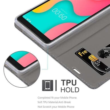 WIKO Y60 Suojakuori Lompakkokotelo (harmaa)