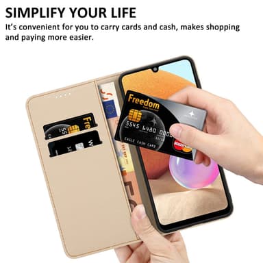 Samsung Galaxy A32 4G Suojakuori Lompakkokotelo (Musta)
