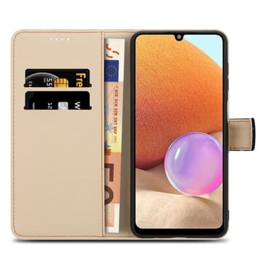 Samsung Galaxy A32 4G Suojakuori Lompakkokotelo (Musta)