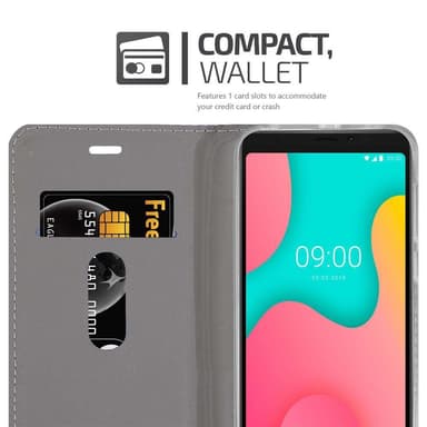 WIKO Y60 Suojakuori Lompakkokotelo (harmaa)