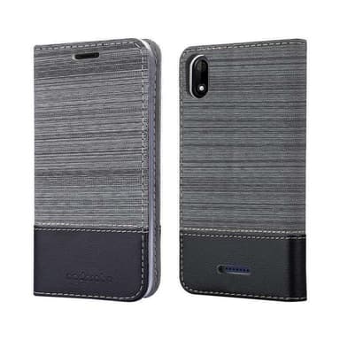 WIKO Y60 Suojakuori Lompakkokotelo (harmaa)