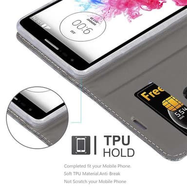 LG G3 MINI / G3 S Suojakuori Lompakkokotelo (harmaa)