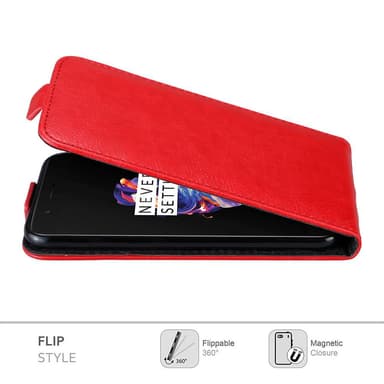OnePlus 5 Suojakuori Lompakkokotelo (Punainen)