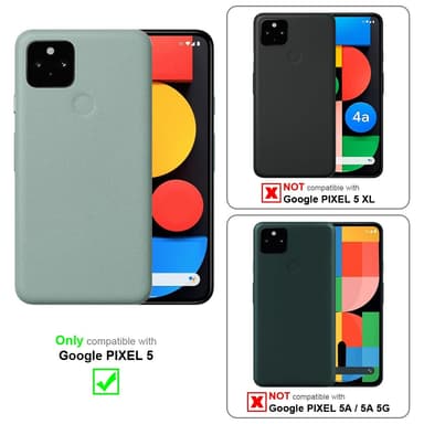Google PIXEL 5 Suojakuori Lompakkokotelo (Punainen)