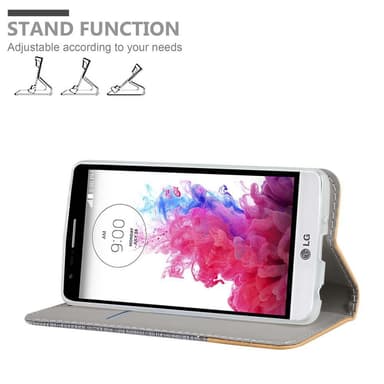 LG G3 MINI / G3 S Suojakuori Lompakkokotelo (harmaa)
