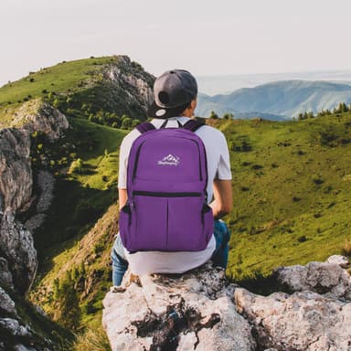 Taitettava reppu 36L Unisex vedenpitävä (violetti)