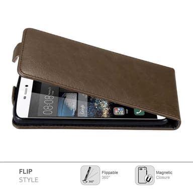 Huawei P8 Suojakuori Lompakkokotelo (Ruskea)