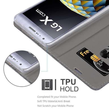 LG X CAM Suojakuori Lompakkokotelo (harmaa)