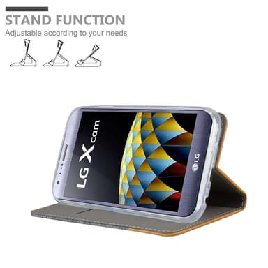 LG X CAM Suojakuori Lompakkokotelo (harmaa)
