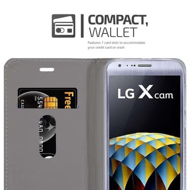 LG X CAM Suojakuori Lompakkokotelo (harmaa)