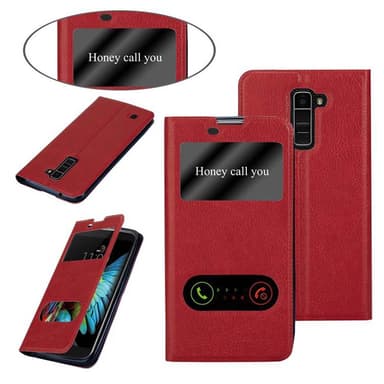 Lompakkokotelo LG K10 2016 Case (Punainen)