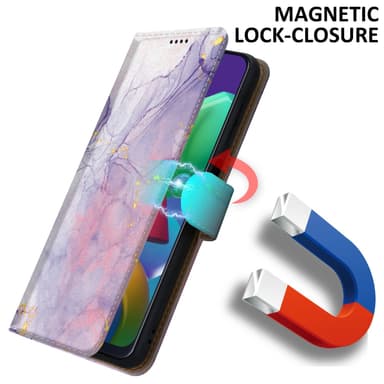 Samsung Galaxy M31 Suojakuori Lompakkokotelo (Violetti)