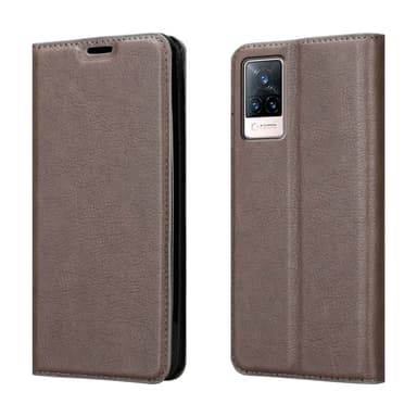 Vivo V21 4G / 5G Suojakuori Lompakkokotelo (Ruskea)