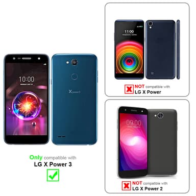 LG X POWER 3 Suojakuori Lompakkokotelo (Sininen)