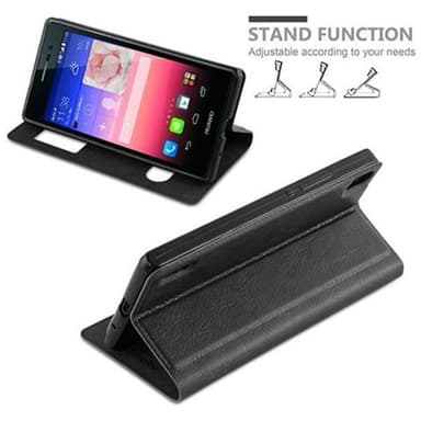 Lompakkokotelo Huawei ASCEND P7 Case (Musta)