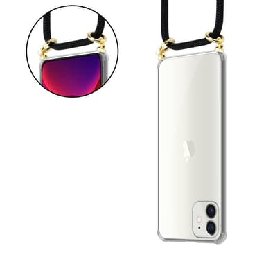 iPhone 12 MINI Suojakuori Kotelo Ketju (Musta)