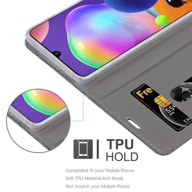 Samsung Galaxy A31 Suojakuori Lompakkokotelo (harmaa)