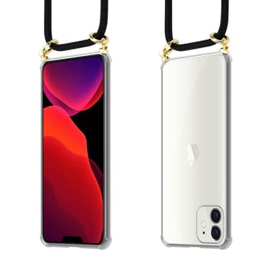iPhone 12 MINI Suojakuori Kotelo Ketju (Musta)