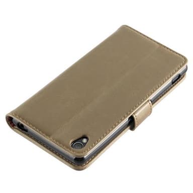 Sony Xperia Z3 Suojakuori Lompakkokotelo (Ruskea)