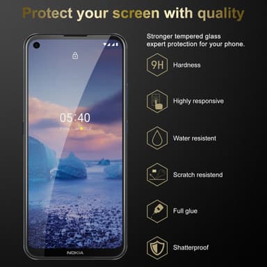 Nokia 5.4 3x Suojakalvo Karkaistu lasi Näytönsuoja