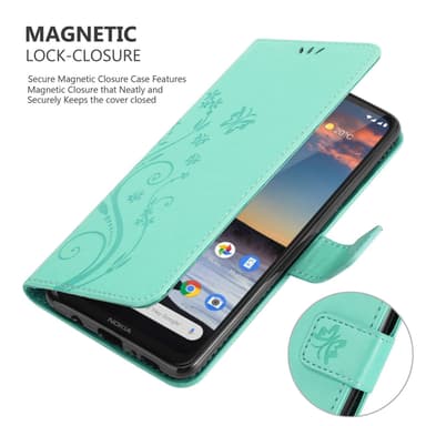Nokia 5,3 Suojakuori Lompakkokotelo (Turkoosi)