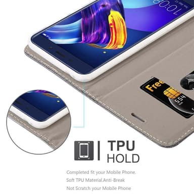 Honor 6C PRO Suojakuori Lompakkokotelo (harmaa)