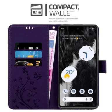 Google PIXEL 7 Suojakuori Lompakkokotelo (Violetti)