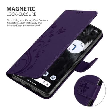 Google PIXEL 7 Suojakuori Lompakkokotelo (Violetti)