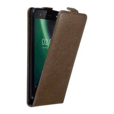Nokia 2 2017 Suojakuori Lompakkokotelo (Ruskea)