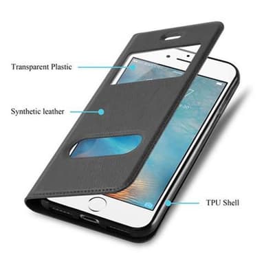 Lompakkokotelo iPhone 7 / 7S / 8 / SE 2020 Case (Musta)