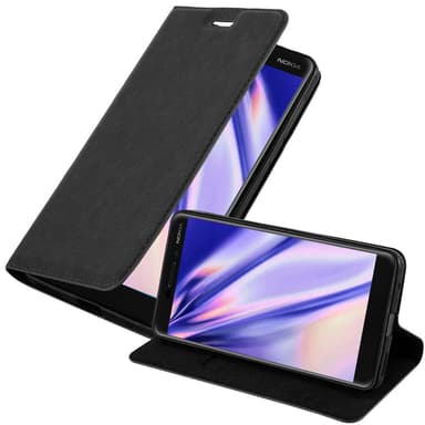 Nokia 6.1 Suojakuori Lompakkokotelo (Musta)