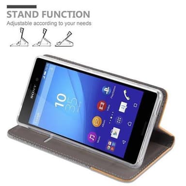 Sony Xperia M4 AQUA Suojakuori Lompakkokotelo (harmaa)