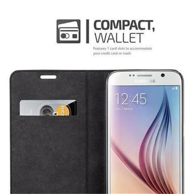 Samsung Galaxy S6 Suojakuori Lompakkokotelo (Ruskea)