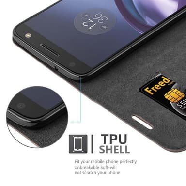 Motorola MOTO Z Suojakuori Lompakkokotelo (Ruskea)