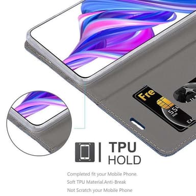 Honor 9X PRO Suojakuori Lompakkokotelo (Sininen)
