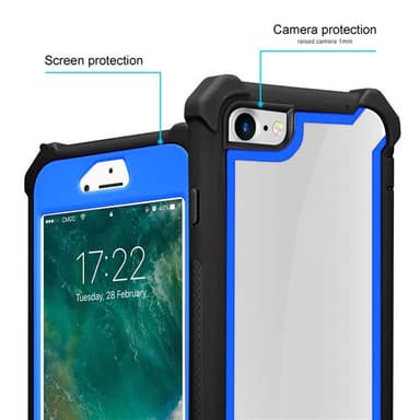 iPhone 7 / 7S / 8 / SE 2020 Suojakuori Kotelo (Musta)