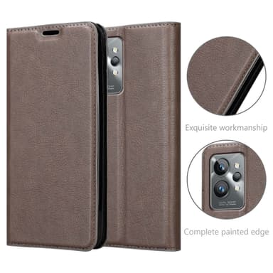 Realme GT 2 PRO Suojakuori Lompakkokotelo (Ruskea)