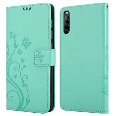 Sony Xperia L4 Suojakuori Lompakkokotelo (Turkoosi)