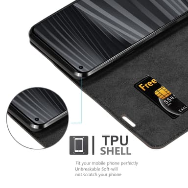 Realme GT 2 PRO Suojakuori Lompakkokotelo (Ruskea)