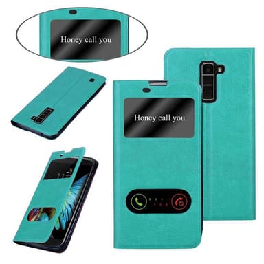Lompakkokotelo LG K10 2016 Case (Turkoosi)