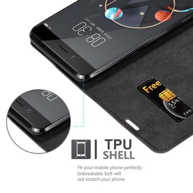 ZTE Nubia Z17 MINI Suojakuori Lompakkokotelo (Ruskea)